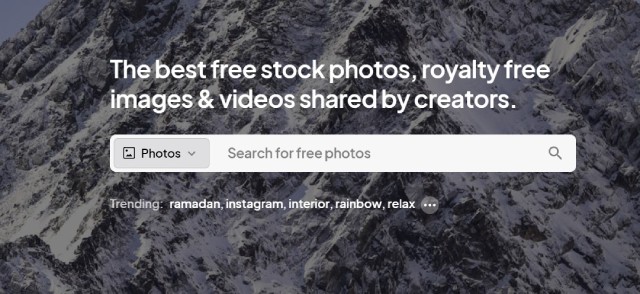 Pexels free stock photos search engine screenshot